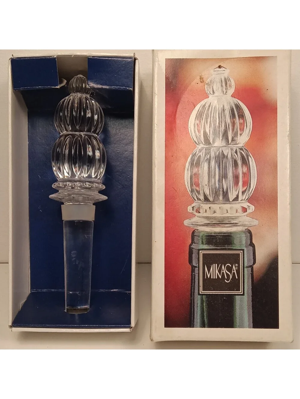 Mikasa Monterey Clear Glass Bottle Stopper Reusable 1-Hole MPN T 8173-900